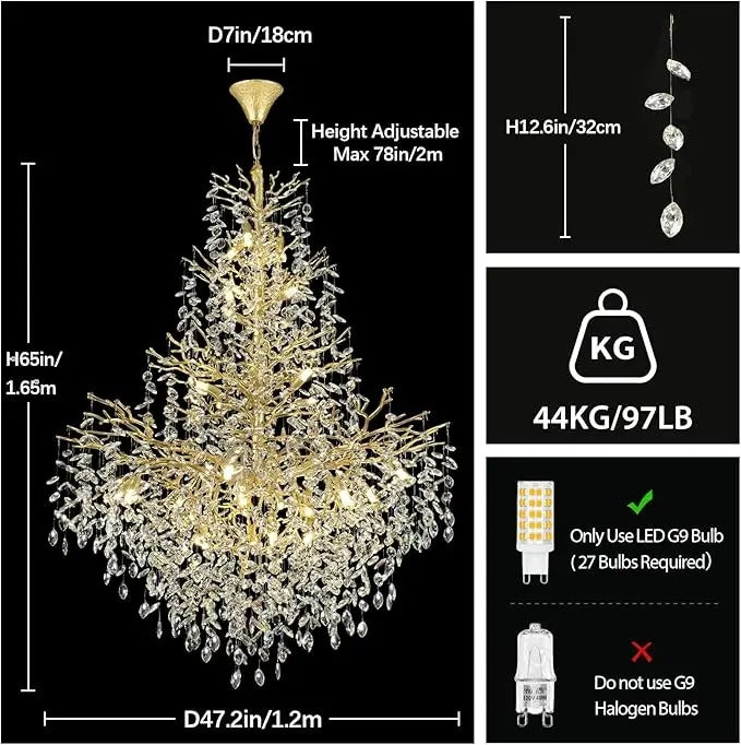 Crystal Branch Chandelier