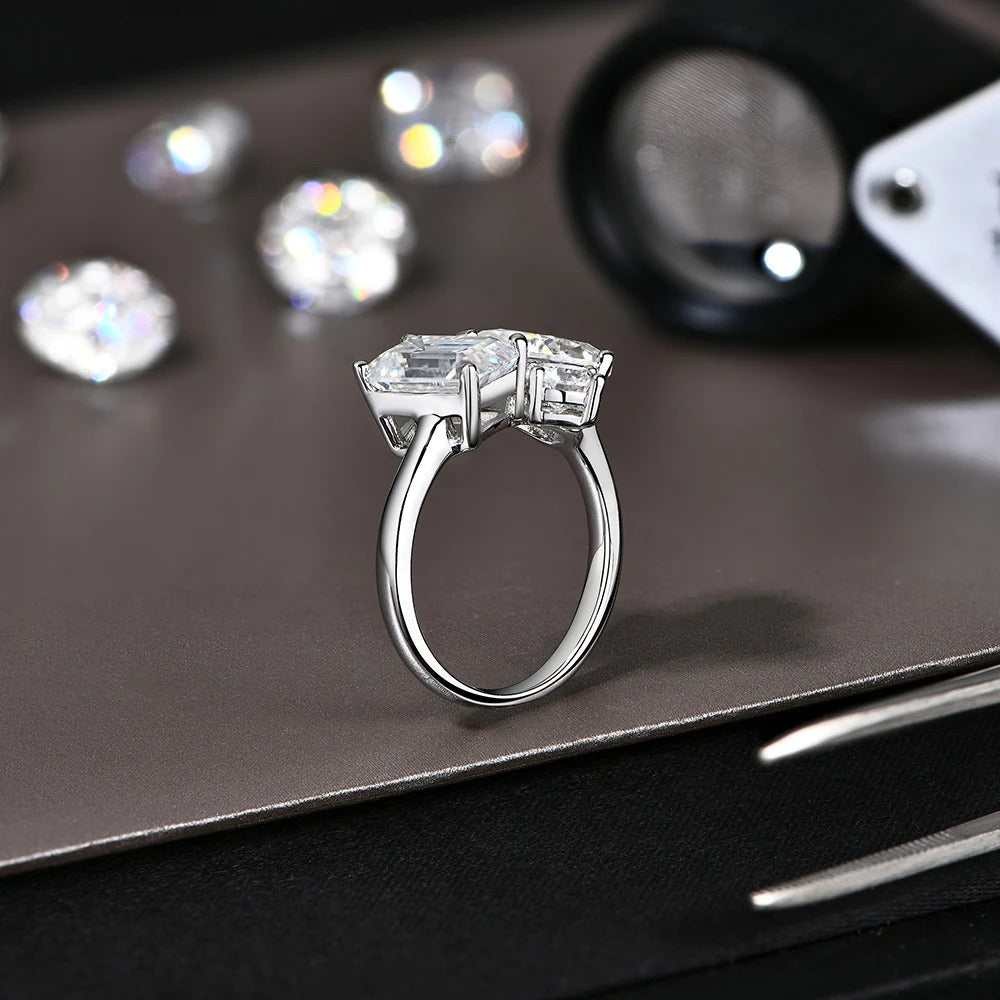 3D Moissanite Ring
