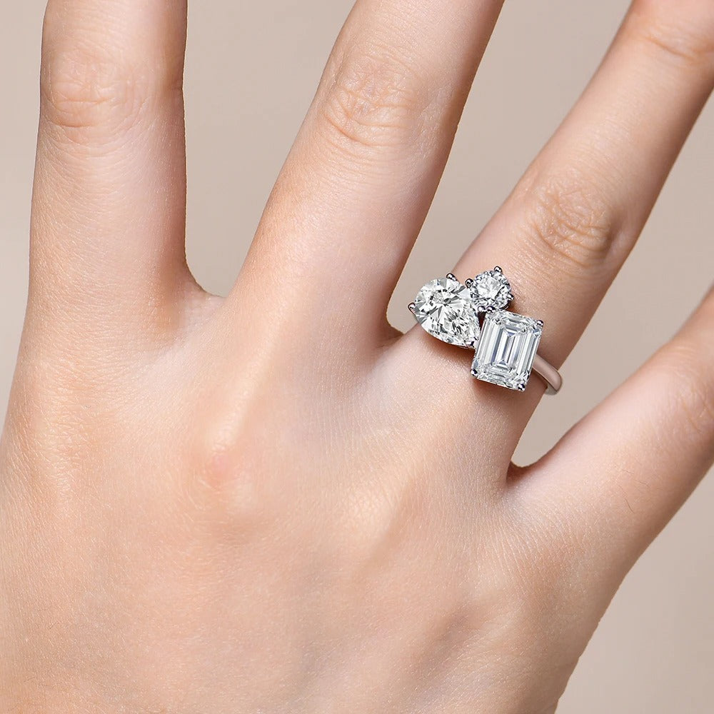 3D Moissanite Ring