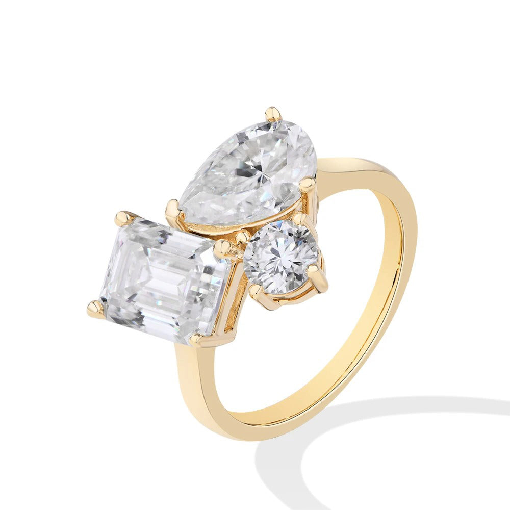 3D Moissanite Ring