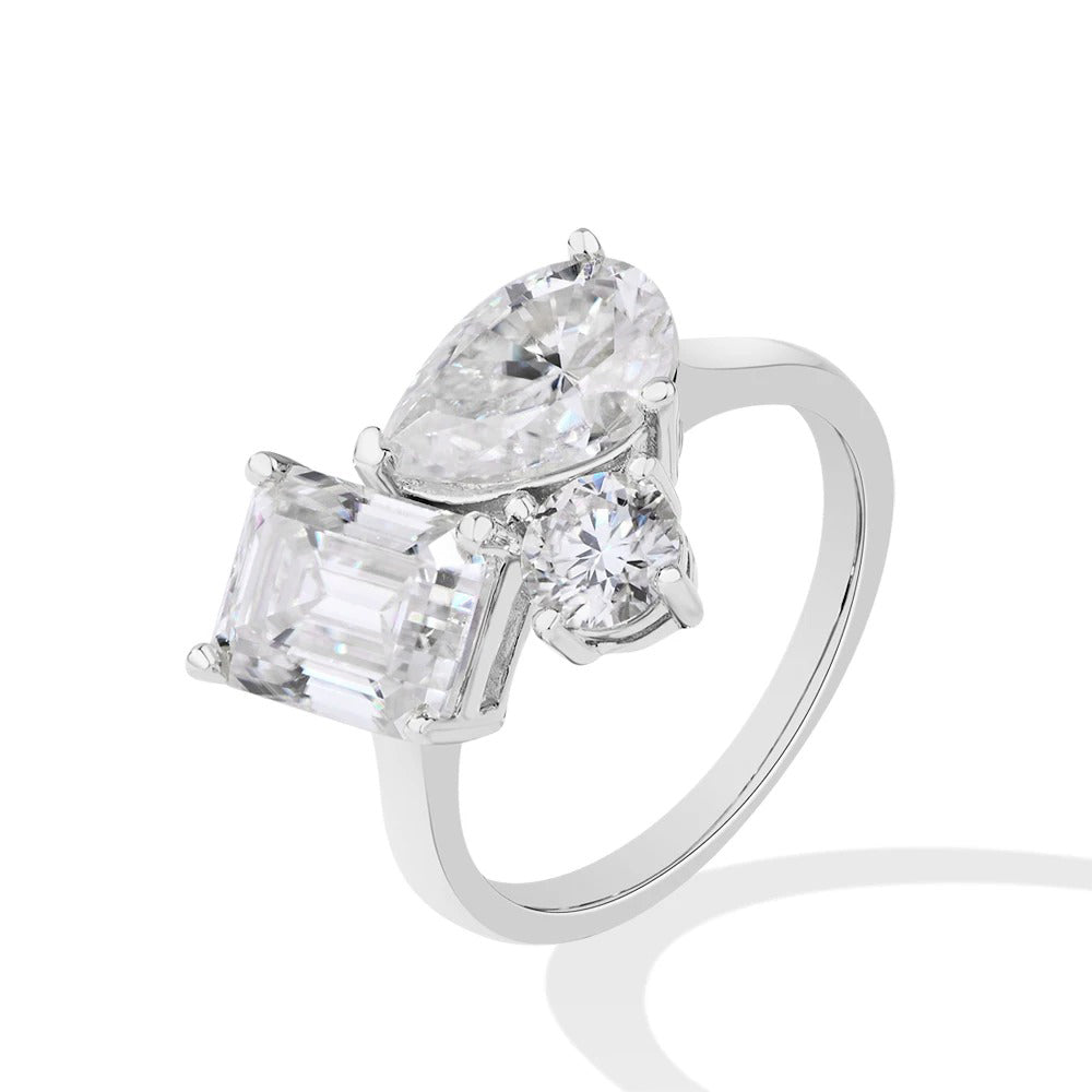 3D Moissanite Ring