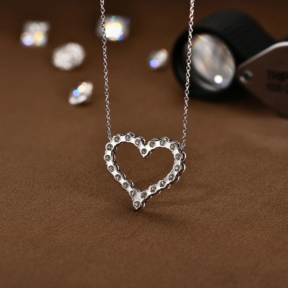 Moissanite Heart Necklace