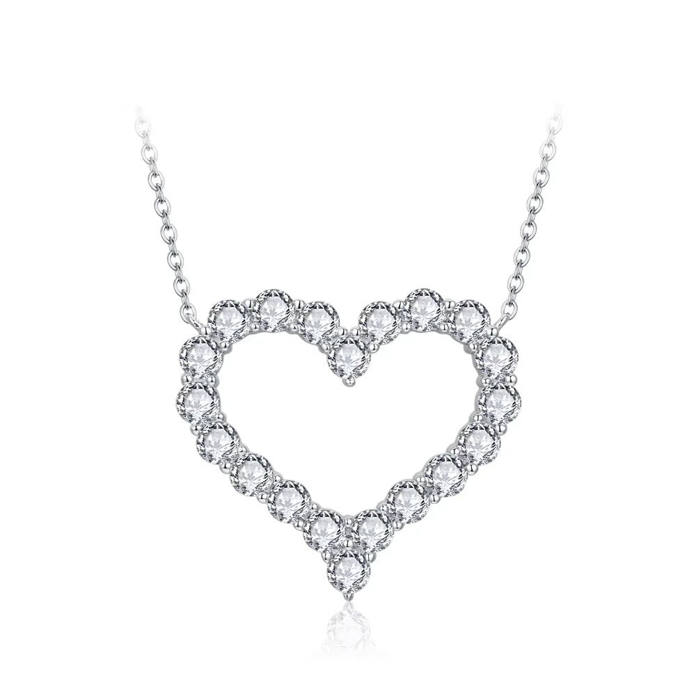 Moissanite Heart Necklace